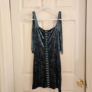 Forever 21 Midnight Blue Velvet Dress